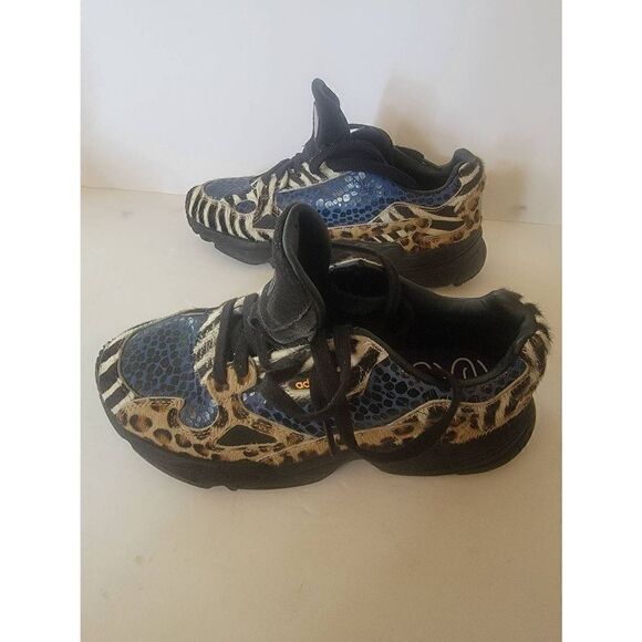 Adidas Falcon Out Loud Women's Multicolor Animal Print Lace-up Sneakers Size 7.5 - Picture 5 of 5